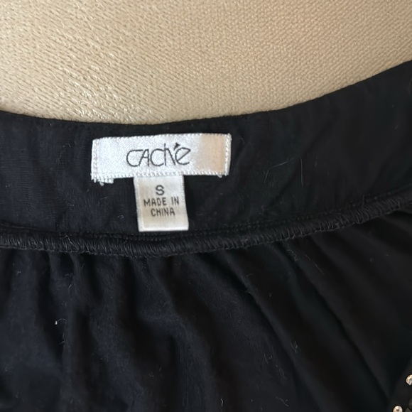 Cache black top with sequins - Picture 7 of 8